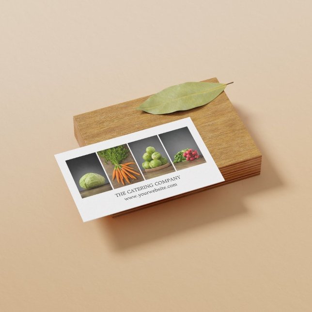 Cartão De Visita Treinador em Nutrição Branca Moderno Elegante (Criador carregado)