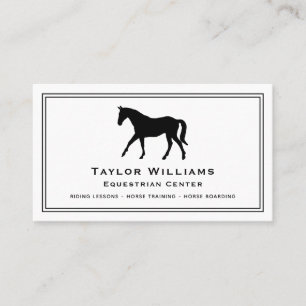 Cartão De Visita Treinador Equestre de Cavalos de Montar Equino Pre