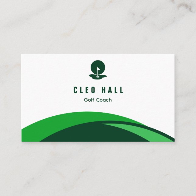 Cartão De Visita Treinador Golf Instrutor Golf (Frente)