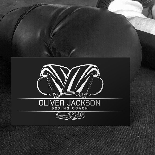 Cartão De Visita Treinador legal mínimo (Criador carregado)