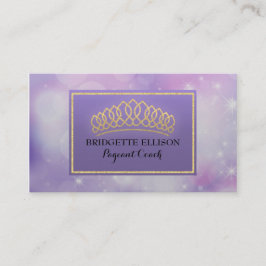 Cartão De Visita Treinador Pageant Stars Roxo