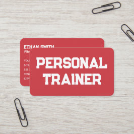 Cartão De Visita Treinador Pessoal de Fitness