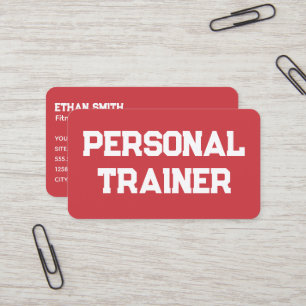 Cartão De Visita Treinador Pessoal de Fitness