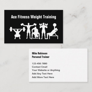 Cartão De Visita Treinador Pessoal de Fitness e Coach