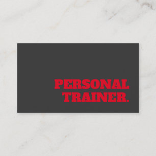 Cartão De Visita Treinador Pessoal de Fitness Exclusivo Cinza Verme