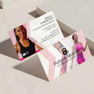 Cartão De Visita Treinador Pessoal de Fitness Kettlebell Monograma