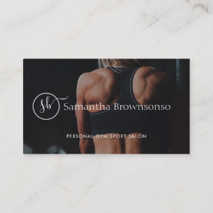 Cartão De Visita Treinador pessoal de fitness profissional foto per