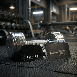 Cartão De Visita Treinador Pessoal de Fitness Profissional Preto Br