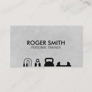 Cartão De Visita Treinador pessoal  Equipamento de Formação