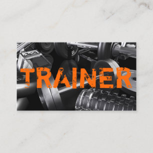 Cartão De Visita Treinador Pessoal Exercício Academia Negócios Fitn