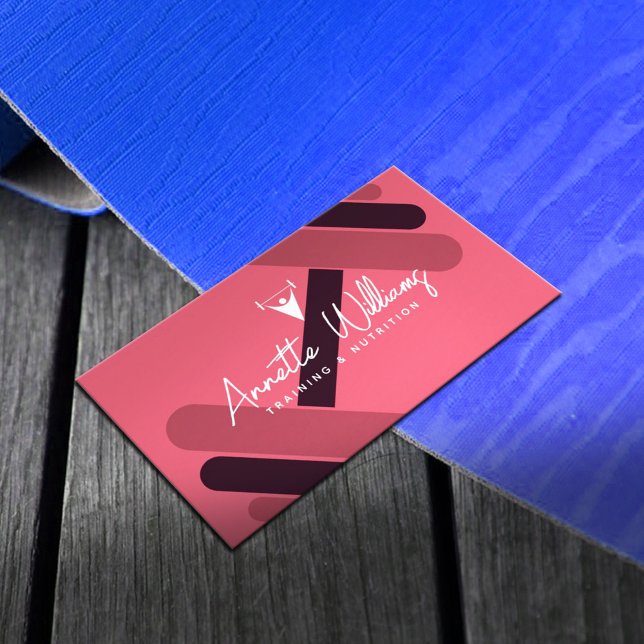 Cartão De Visita Treinador pessoal feminino (Criador carregado)