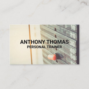 Cartão De Visita Treinador pessoal Máquina de Gym com Placas de P