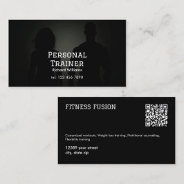 Cartão De Visita Treinador Pessoal QR Personalizado