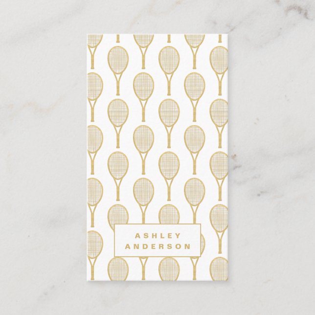 Cartão De Visita Treinador Tênis e Treinador Pessoal (Frente)