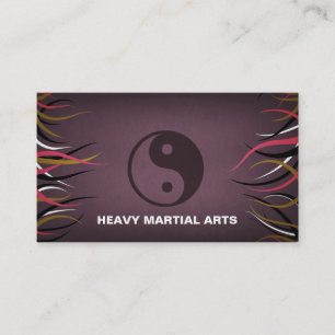 Cartão De Visita Treinamento do estúdio das artes marciais de Sal