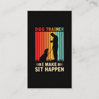 Cartão De Visita Treinamento em Agilidade de Cães Mulheres Homens F