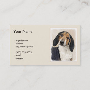 Cartão De Visita Treing Walker Coonhound Painting - Arte Original