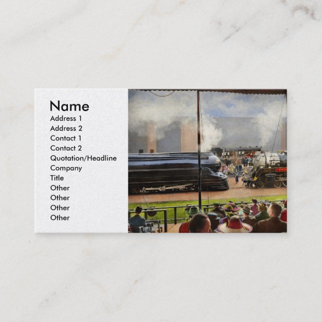 Cartão De Visita Trem - Caminho de ferro 1939 (Frente)