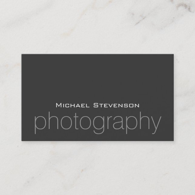Cartão De Visita Trendy Chic Cinza (Frente)