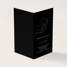 Cartão De Visita Trendy chubby cinza negra moderna