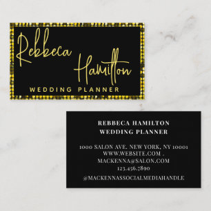 Cartão De Visita Trendy Classy elegante planejador de casamento da
