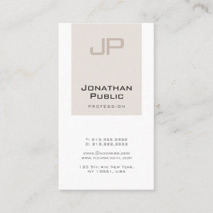 Cartão De Visita Trendy Creative Monogramas Professional Sleek Plae