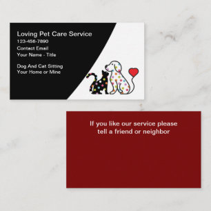 Cartão De Visita Trendy Dog E Cat Sitter Services