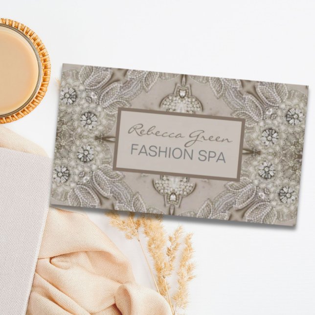 Cartão De Visita Trendy Girly Chic Gatsby Fashion Paris Lace (Trendy Girly Chic Gatsby Fashion Paris Lace Business Card)