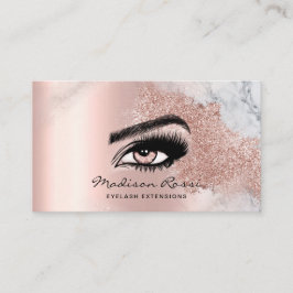 Cartão De Visita Trendy Glitter Rosa dourado goteja mármore texturi