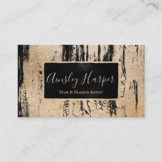 Cartão De Visita Trendy Modern Dourado Liquid Marble Professional