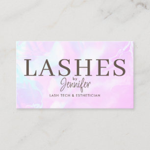 Cartão De Visita Trendy Modern Eyelash Extensões QR Code Luxury