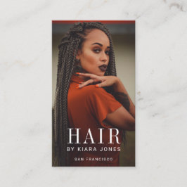 Cartão De Visita Trendy Modern Photo Hair Stylist