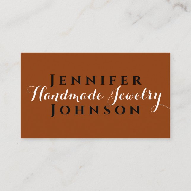 Cartão De Visita Trendy pampas assinatura de um roteiro de joias fe (Frente)