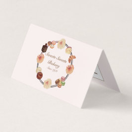 Cartão De Visita Trendy Pink Sweets Bakery