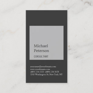 Cartão De Visita Trendy Silver Cinza do consultor de distribuição d
