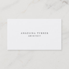 Cartão De Visita Trendy Simple Minimalist White Professional