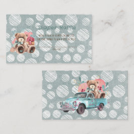 Cartão De Visita Trendy Teddy Bear Hearts Fralda Raffle