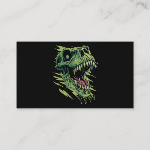 Cartão De Visita TRex Dinossauro Tyrannosaurus Rex Roaring Dino Hea