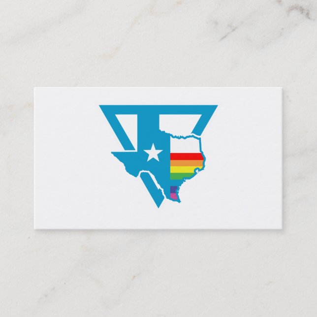 Cartão De Visita triângulo arco-íris texas (Frente)
