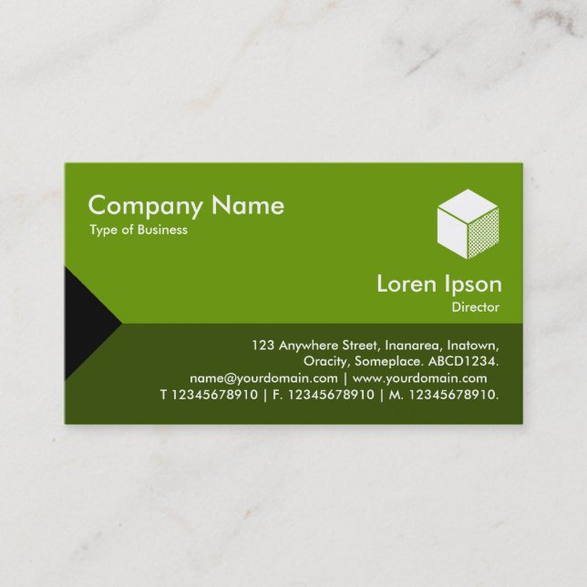 Cartão De Visita Triângulo de Borda II - Sombras do Avocado (Frente)