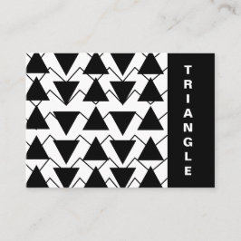 Cartão De Visita Triângulo preto e branco Tiras de fêmur