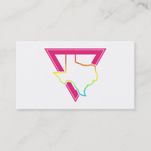 Cartão De Visita triângulo rosa texas