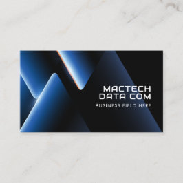 Cartão De Visita Triângulos Futuros de Cromo Metálico | Moderno