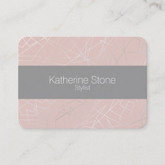Cartão De Visita Triângulos geométricos de prata modernos elegantes