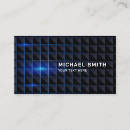 Cartão De Visita Triângulos Pretos Claros Vibrantes Iluminados