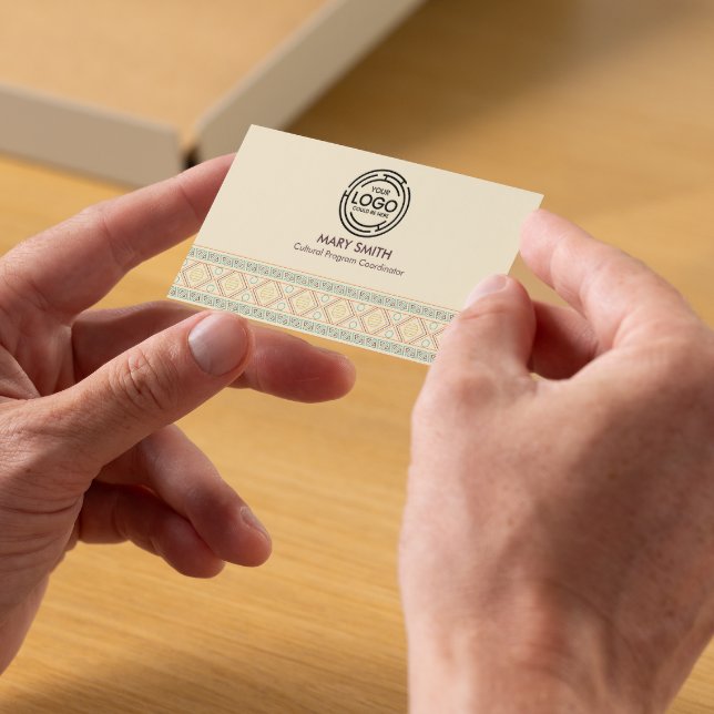 Cartão De Visita Tribal Moderno de Stripe Geométrica Mínima (Minimal Geometric Stripe Modern Tribal Business Card)