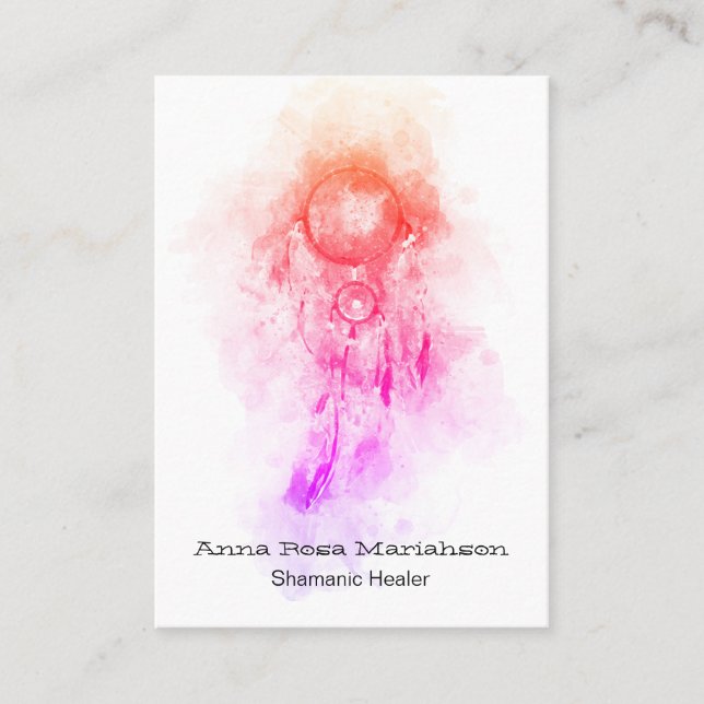 Cartão De Visita *~* Tribal Shamanic. Shaman Sagrado Caçador de Son (Frente)