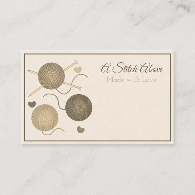 Cartão De Visita Tricotamento neutro (Frente)