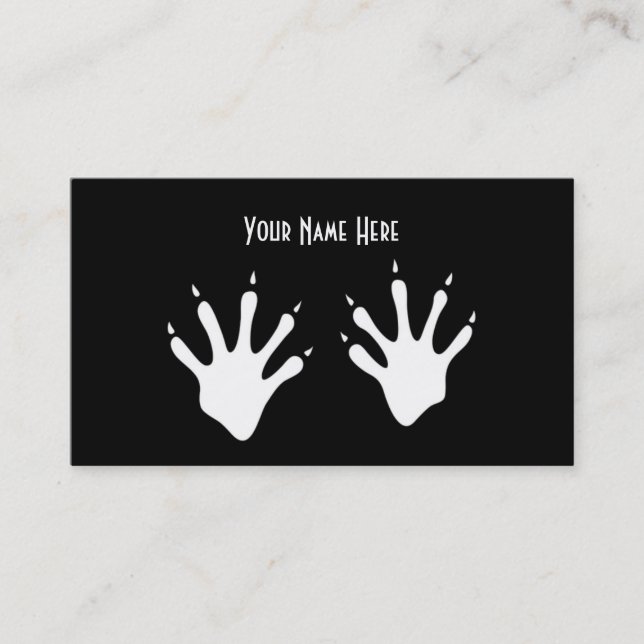 Cartão De Visita Trilhas animais (Frente)