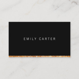 Cartão De Visita Trim. Glitter Dourado